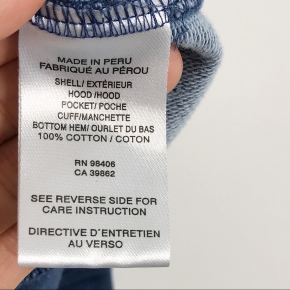 Theory Danen Psh Hoodie Sweatshirt Denim Terry M - Picture 7 of 9